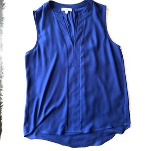 Pleione royal blue sleeveless shirt blouse